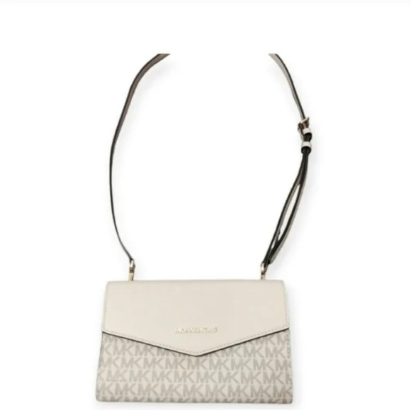 Authentic Michael Kors Jet Set Envelope Crossbody | Vanilla Signature | NWT - Picture 8 of 11